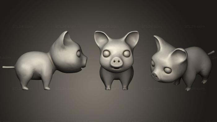 Toys (cartoon little pig, TOYS_0469) 3D models for cnc